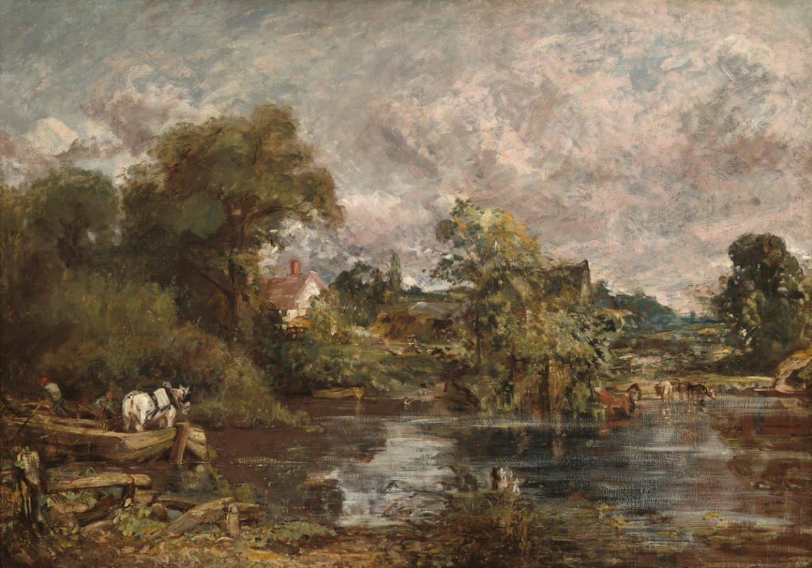 John Constable. White horse. Sketch for the eponymous painting