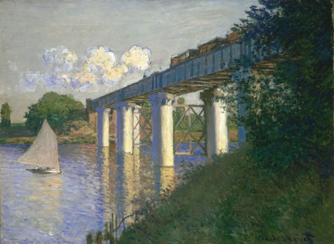 Claude Monet. Railway bridge in Arzhanteye