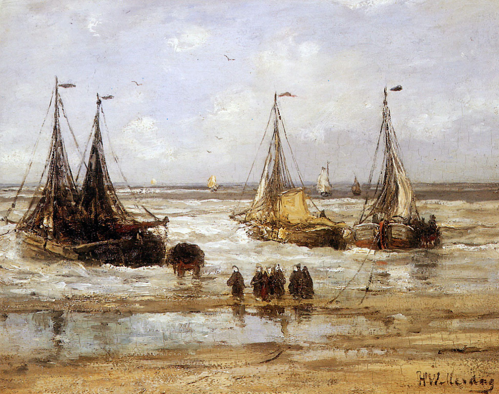 Hendrik Willem Mesdag. The arrival of the fleet
