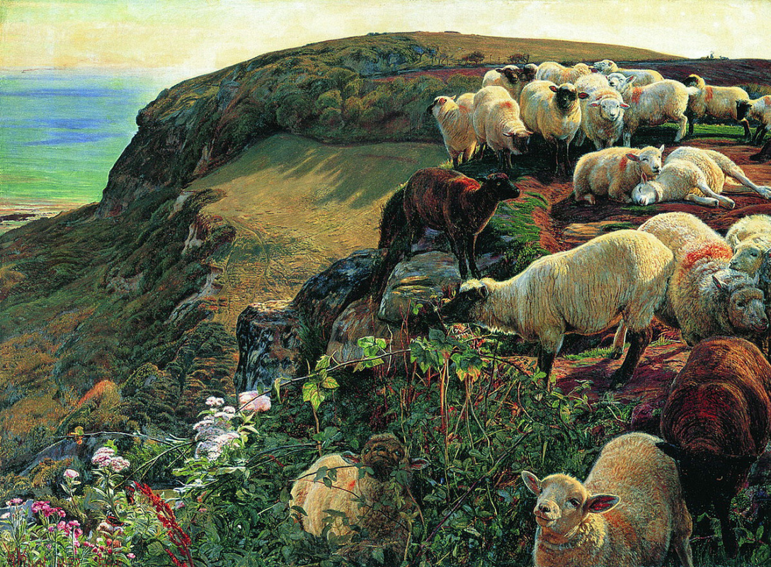 Уильям Холман Хант. Стадо овец на английском побережье