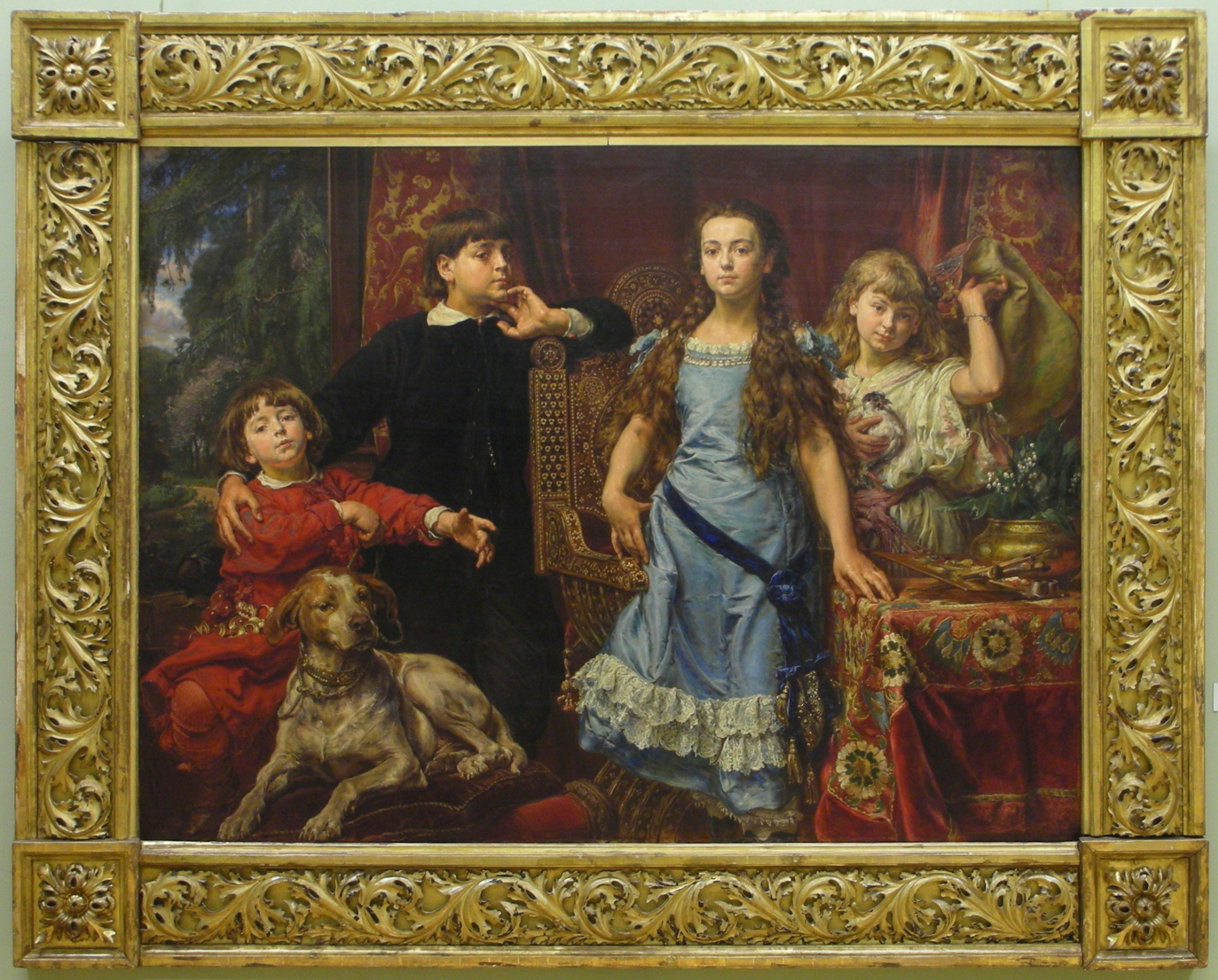 Ян Матейко - Портрет четырех детей художника, 1879, 209×149 см: Описание  произведения | Артхив