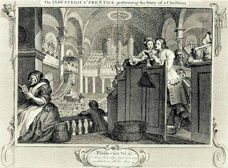 William Hogarth. A diligent student performs the duties of a Christian