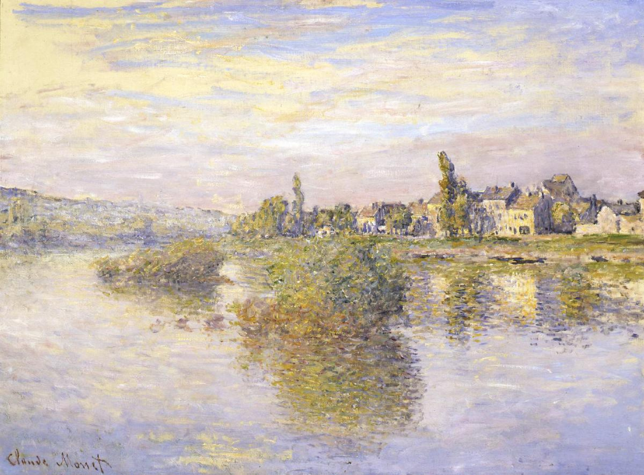 Claude Monet Pintura orillas del Sena en Lavacourt 