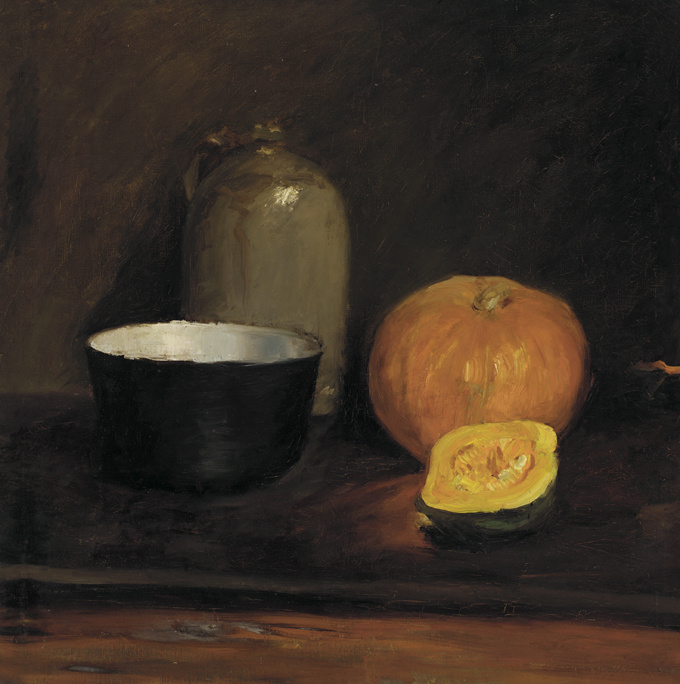 William Merritt Chase. Still life with pumpkin