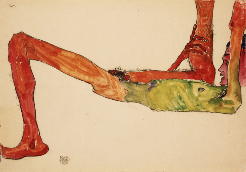 Egon Schiele. Reclining Male Nude