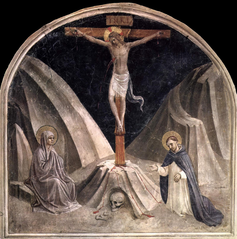 Фра Беато Анджелико Crucifixion with Mary, Saint Peter the Martyr ...