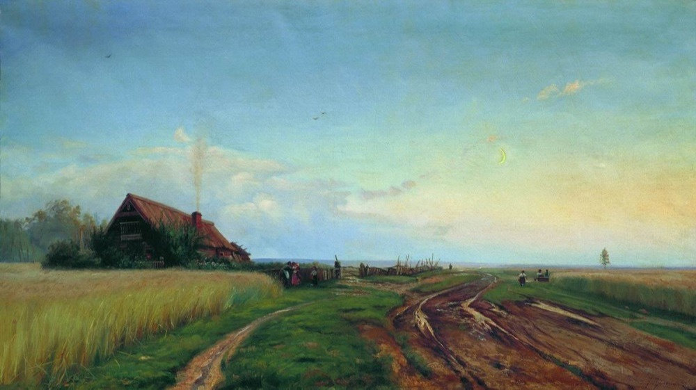 Joseph Eustafievich Krachkovsky Russia 1854 - 1914. Landscape with a road