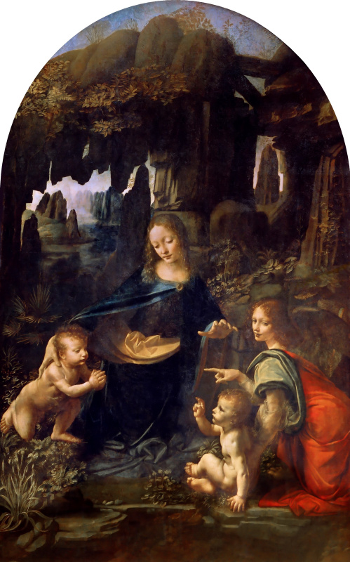 Leonardo da Vinci. The Virgin of the Rocks (Madonna of the Rocks)