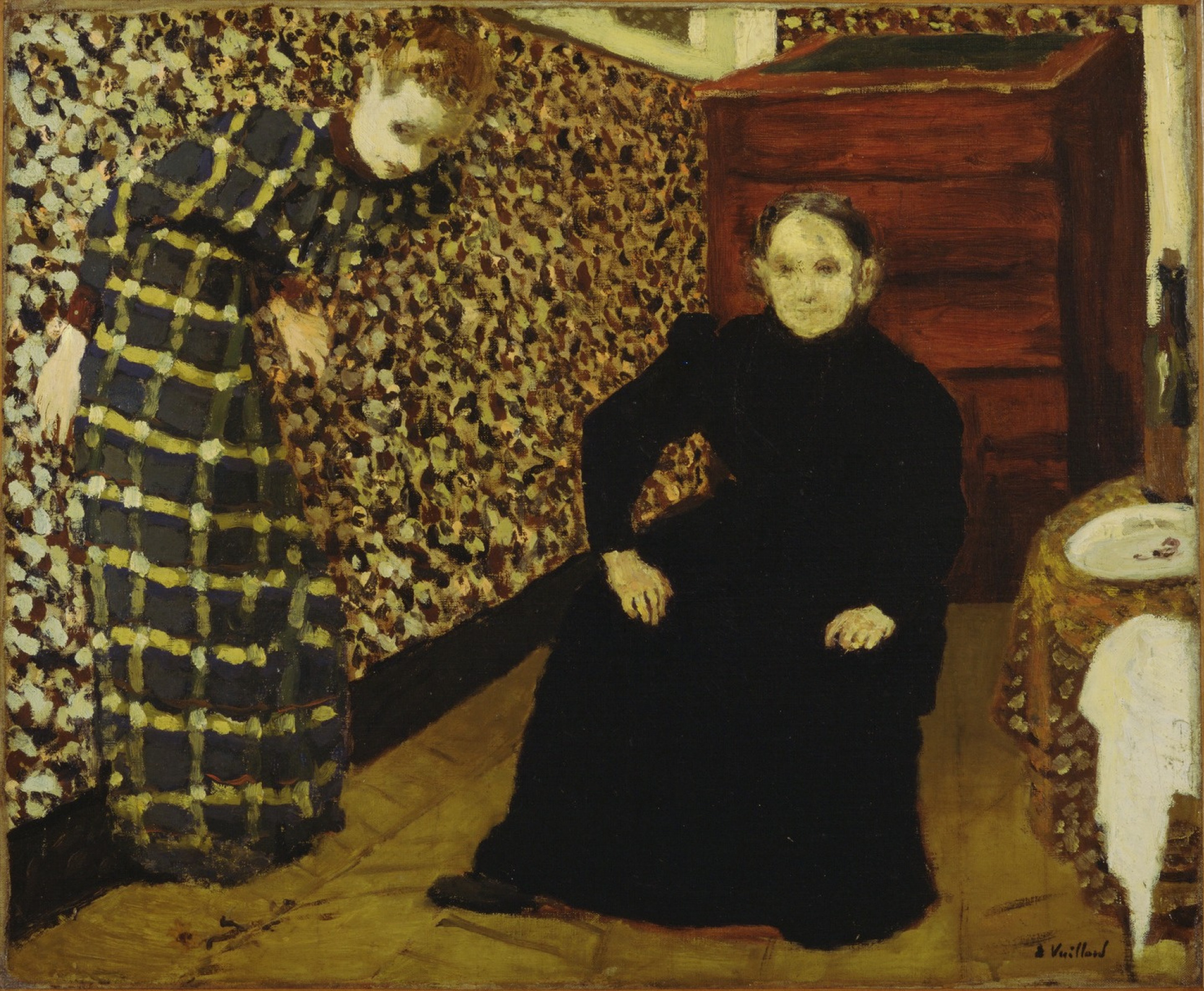 casual Secretario Melódico Jean Edouard Vuillard El interior de la madre y la hermana de la artista,  1893, 57×46 cm: Descripción de la obra | Arthive