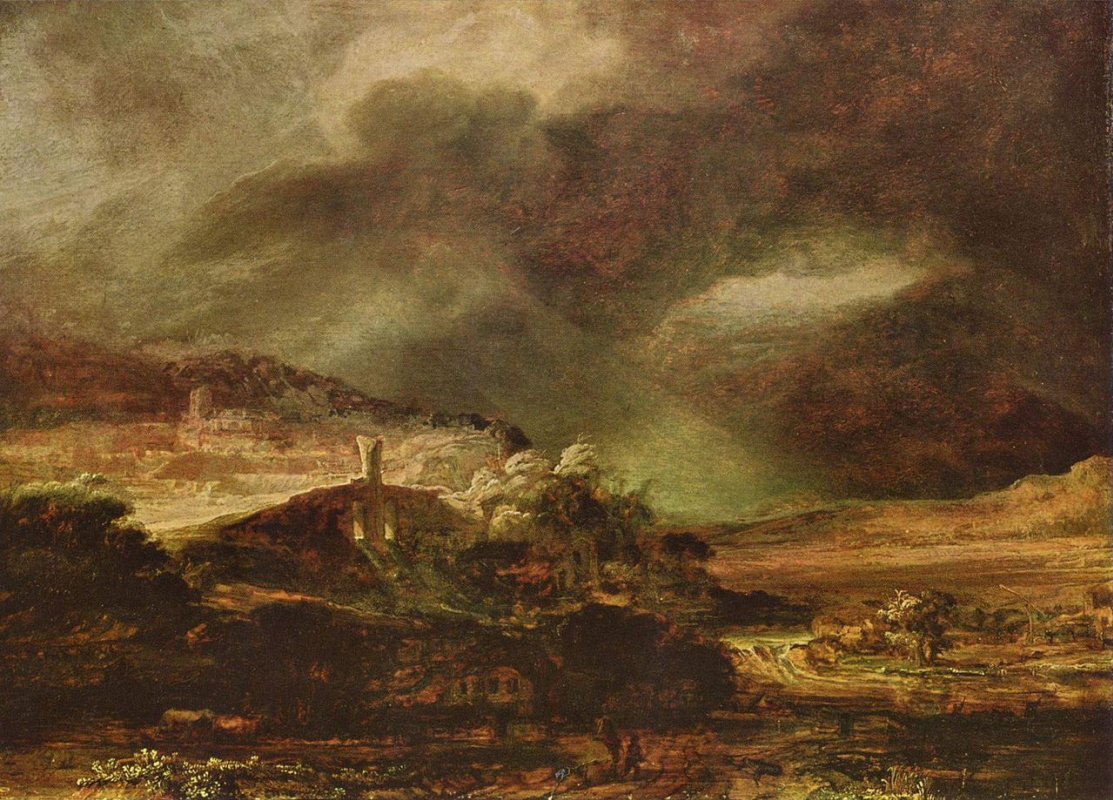 Rembrandt Harmenszoon van Rijn. Stormy landscape