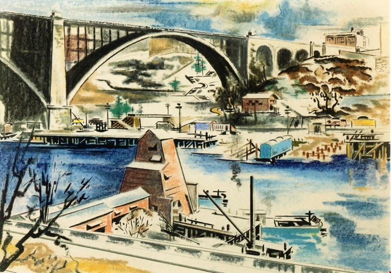 Preston Dickinson. The Harlem River