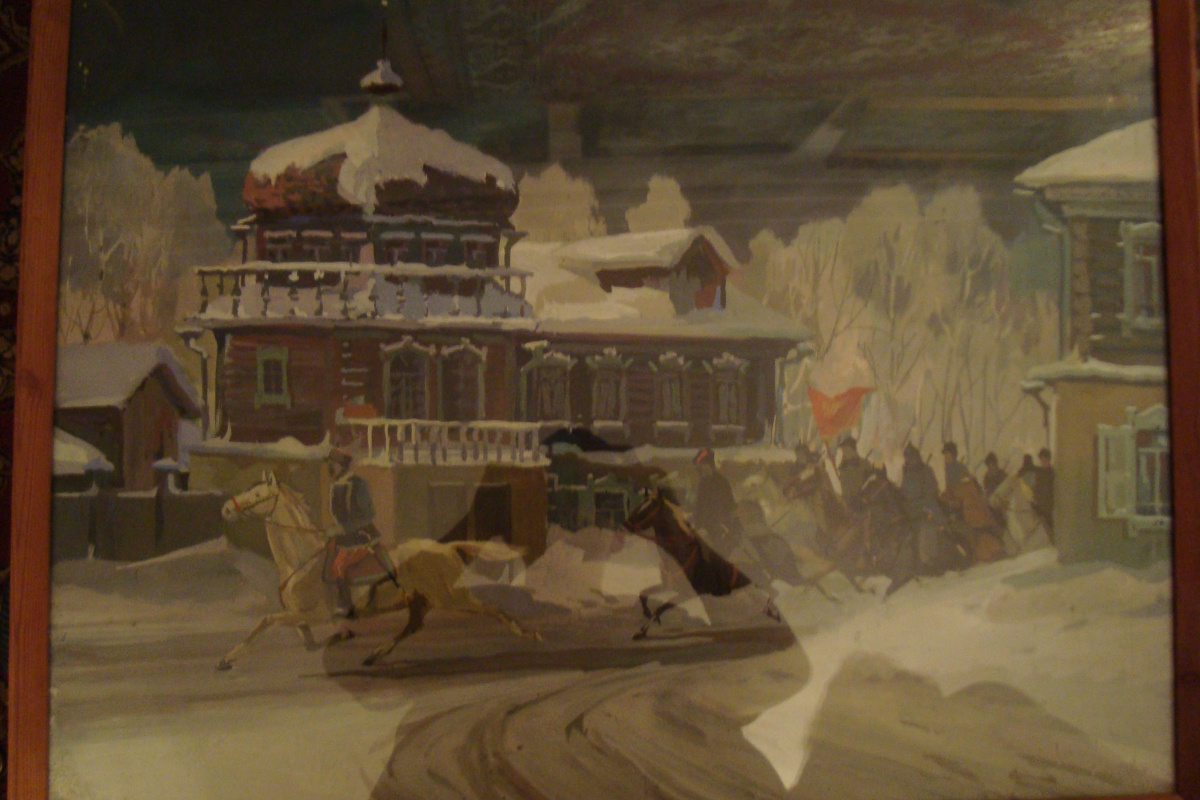Kondraty Petrovich Belov. The entry of the red Army in Omsk