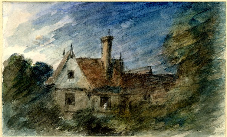 John Constable. House with red tile roof