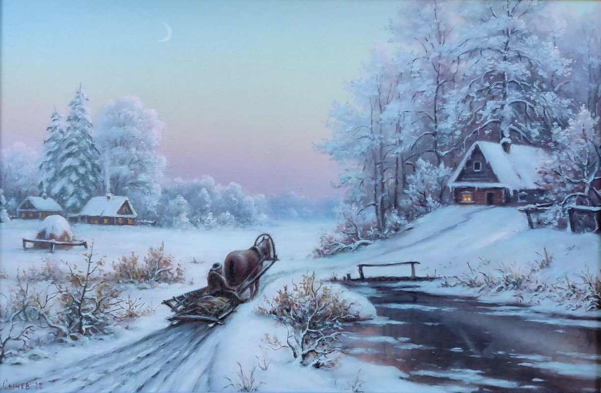 Alexey Vladimirovich Sychev. Winter evening