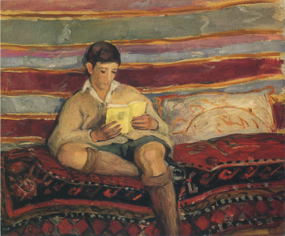 Henri Lebasque. A young man reads