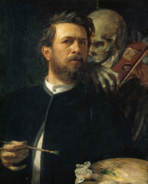 Arnold Böcklin. Self portrait with death