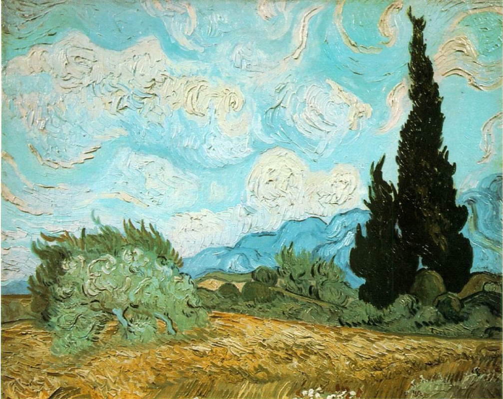 Vincent van Gogh. Wheat field with cypress
