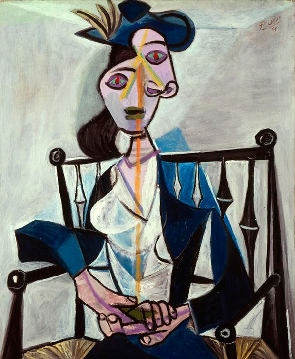 Pablo Picasso. Woman sitting in a chair (Dora Maar)