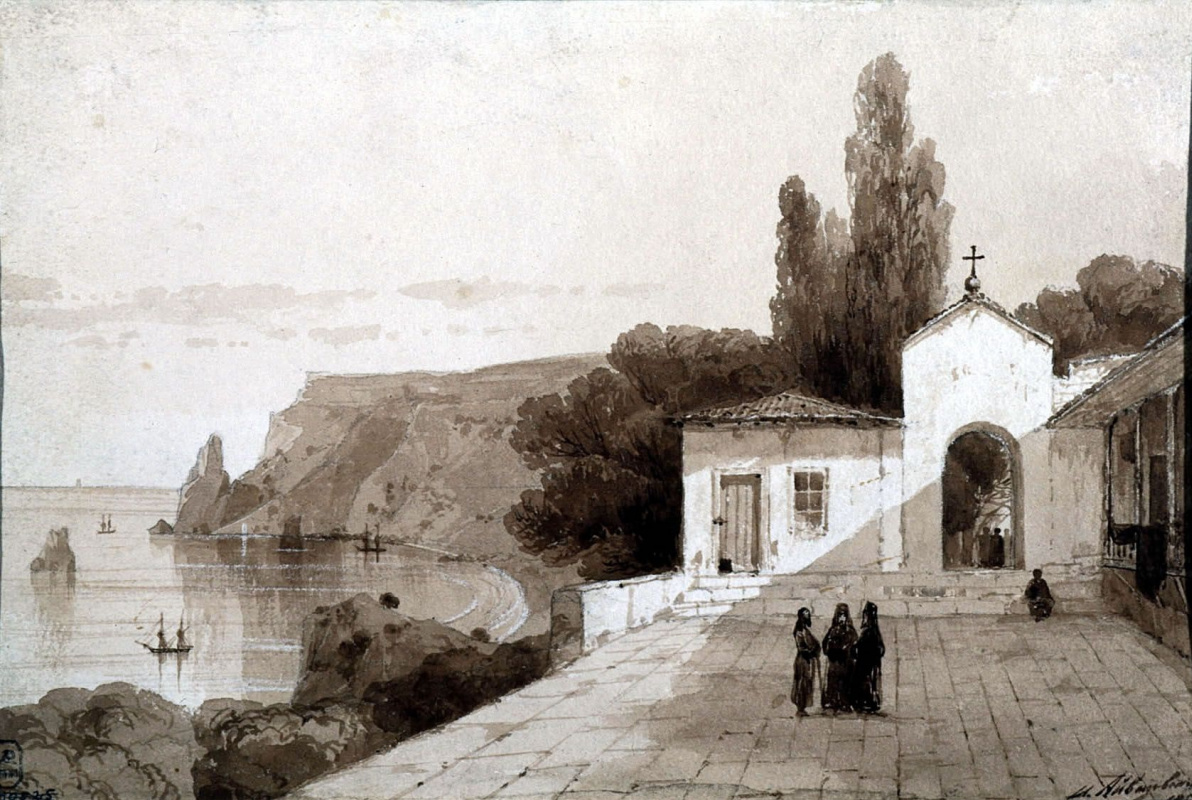 Ivan Aivazovsky. View of St. George monastery