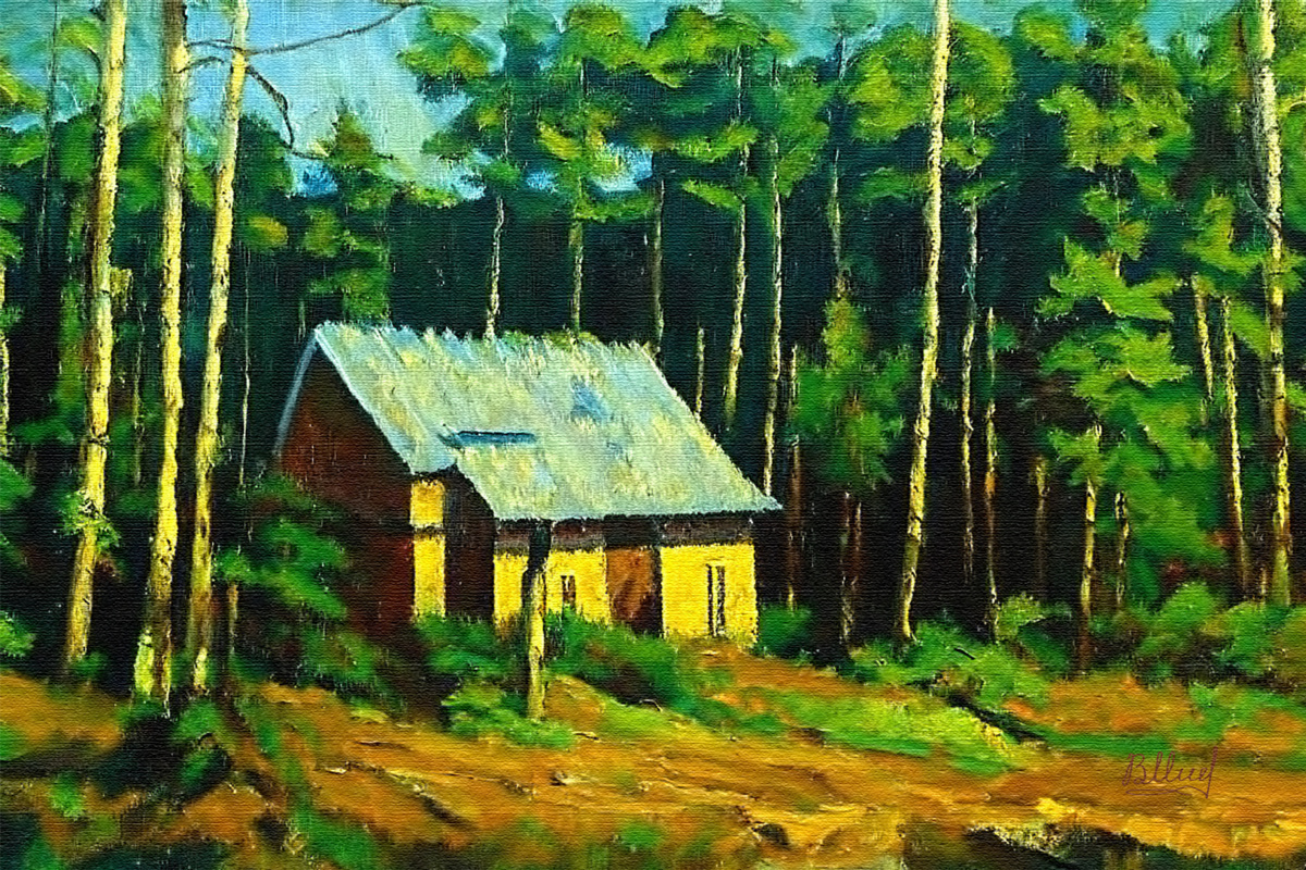 Vasiliy Mishchenko. A cabin on the edge of the forest