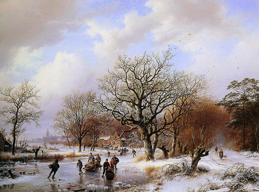 Barend Cornelis Kukkuk. Cuckoo. Winter landscape