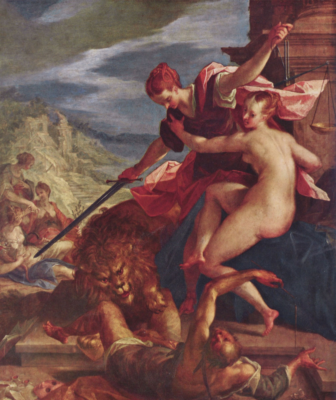 Hans von Aachen. The triumph of Truth and Justice