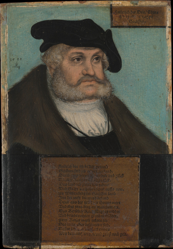 Lucas Cranach the Elder. Elector of Saxony Frederick III