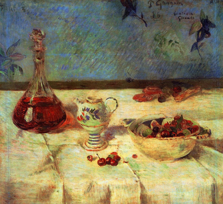 Paul Gauguin. Still life with cherries
