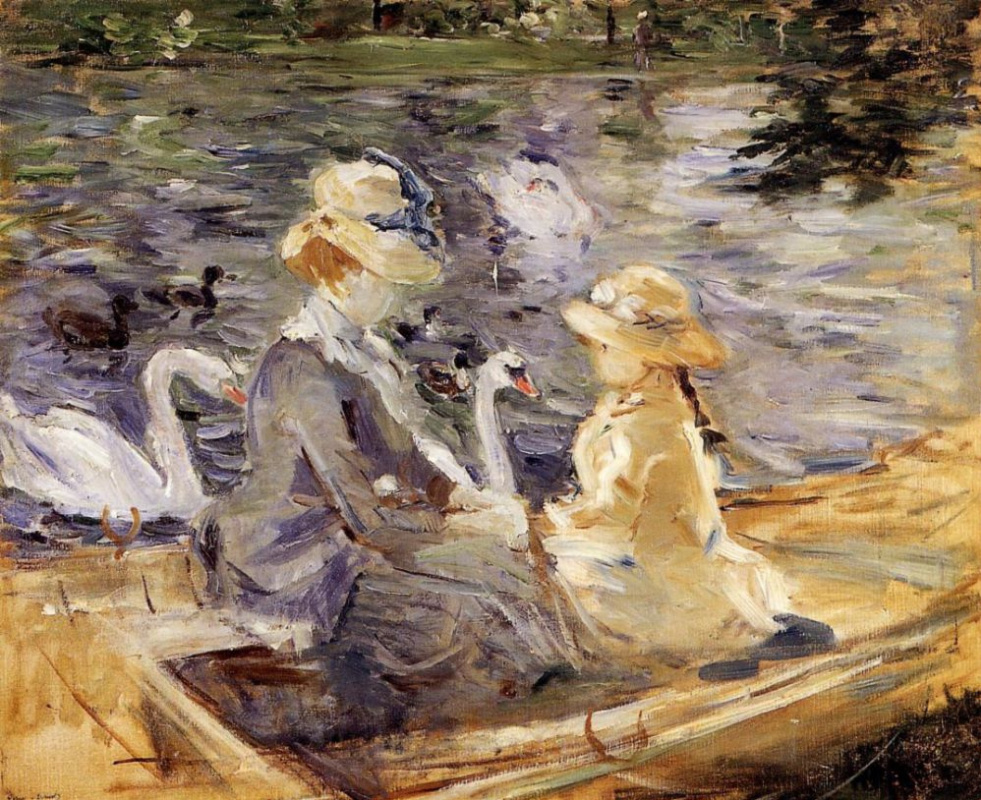 Berthe Morisot. On the lake in the Bois de Boulogne
