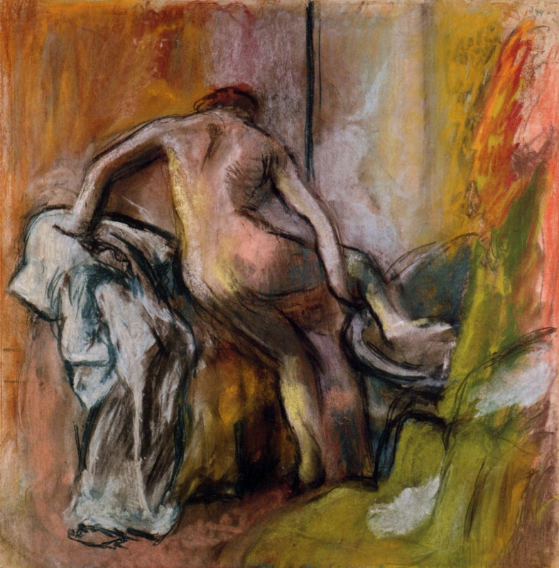 Edgar Degas. Woman emerging from the bathroom