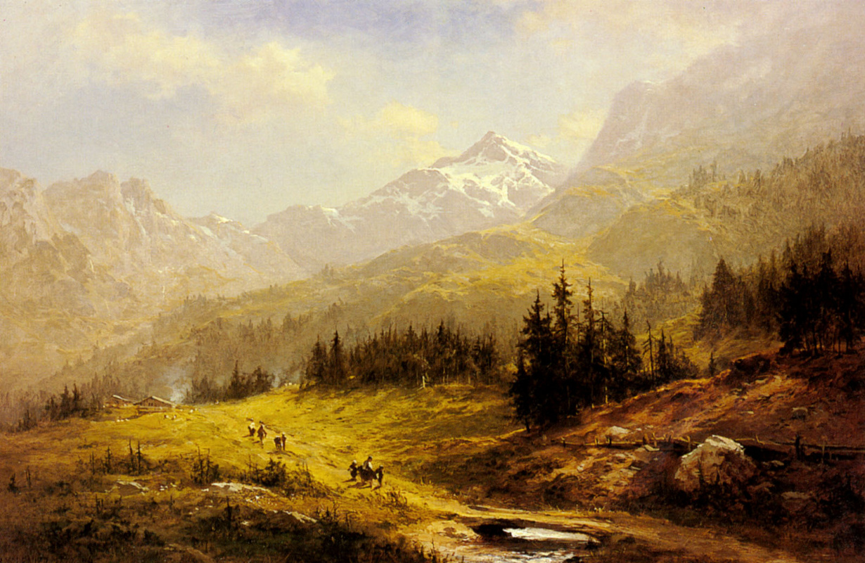 Вильгельм Леу пейзаж Альпы