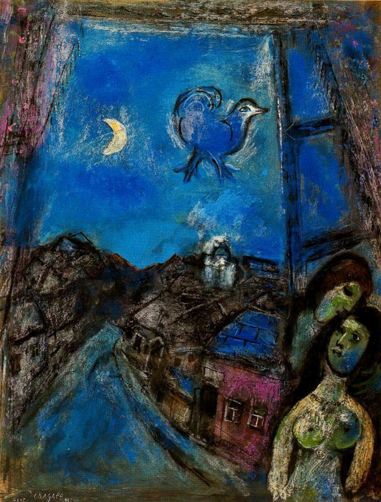 Evening at the window, 1950, 50×65 cm by Marc Chagall: History