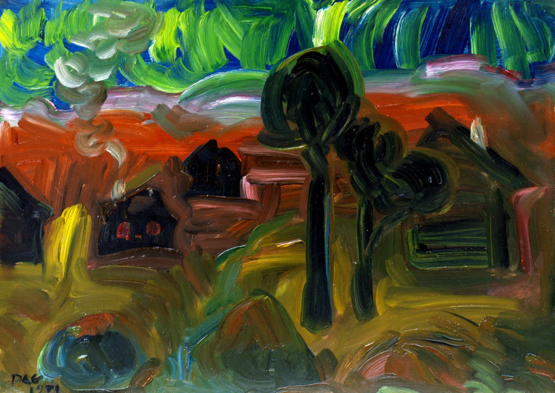 Alexander Ocher Kandinsky-DAE. Autumn landscape. Ertegovo.