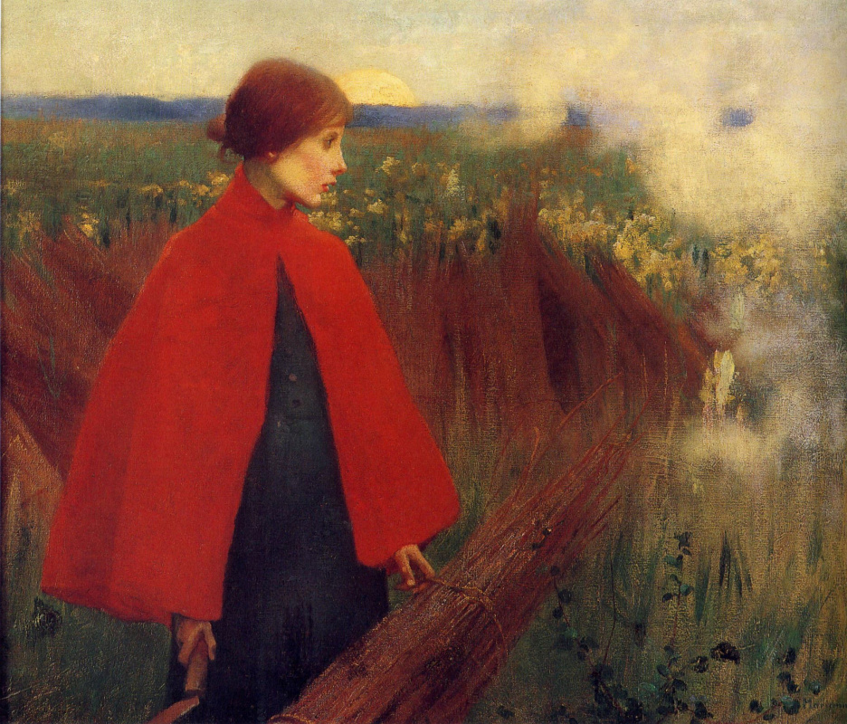 Marianne Stokes (Preindlesberger). A passing train