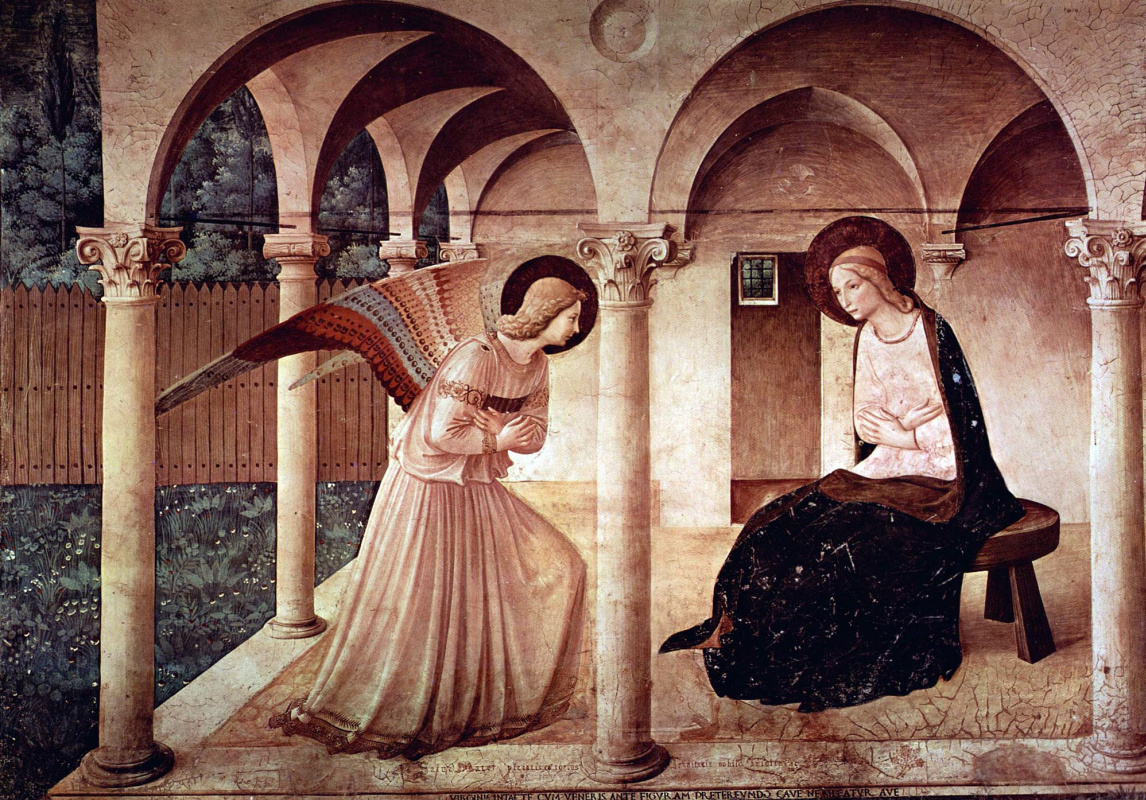 Fra Beato Angelico. Annunciation. Fresco of the northern corridor of the monastery of San Marco, Florence