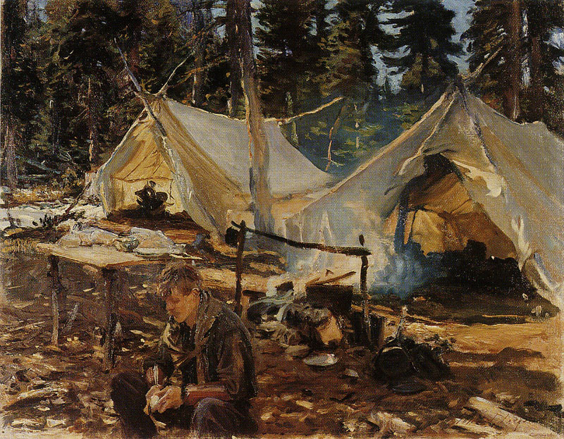 John Singer Sargent. Tents at lake O'hara