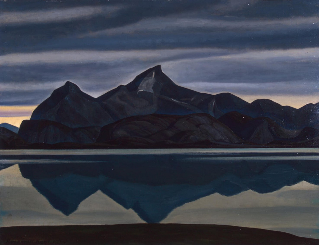 Rockwell Kent. Mountain reflecting in the water. South Greenland