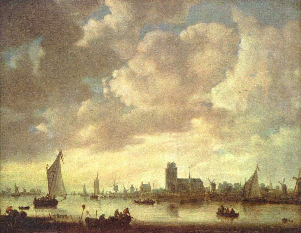Jan van Goyen. View of the Merwede by Dordrecht under
