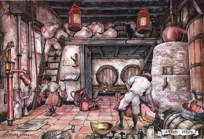Anton Pieck. Masters and apprentices. Stoker
