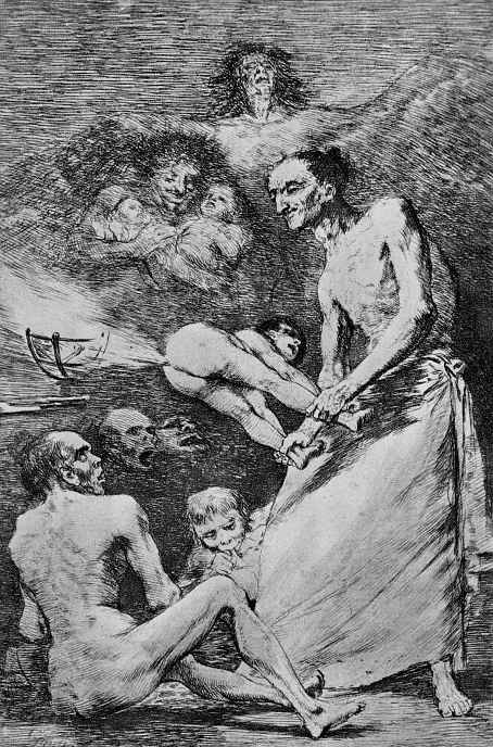 Francisco Goya. A series of "Caprichos", page 69: Er