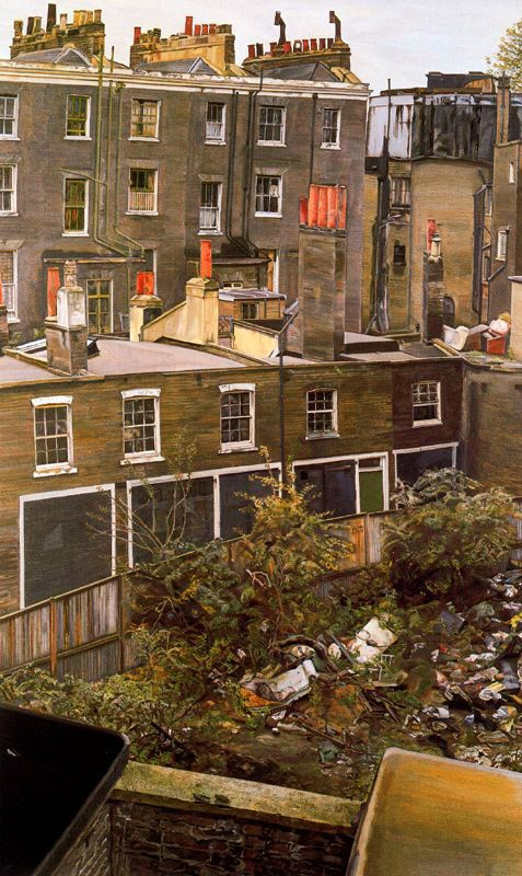 Lucien Freud. Wasteland with houses, Paddington