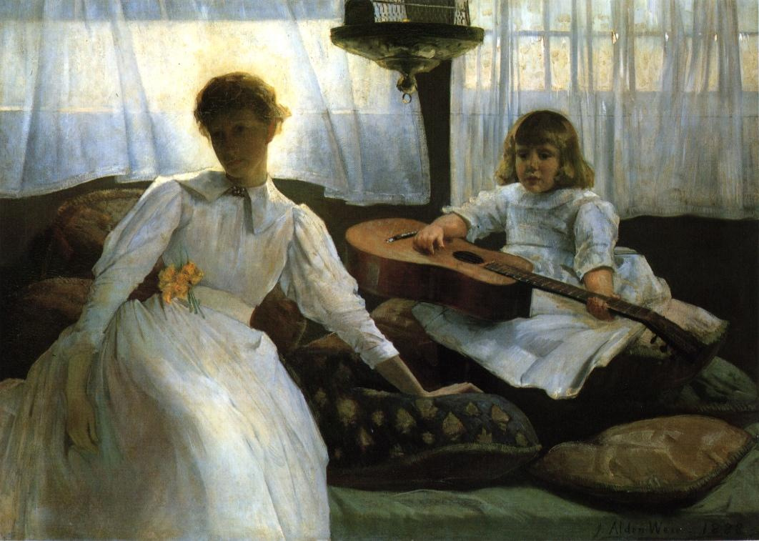 Julian Alden Weir. The girl and the kid with the guitar