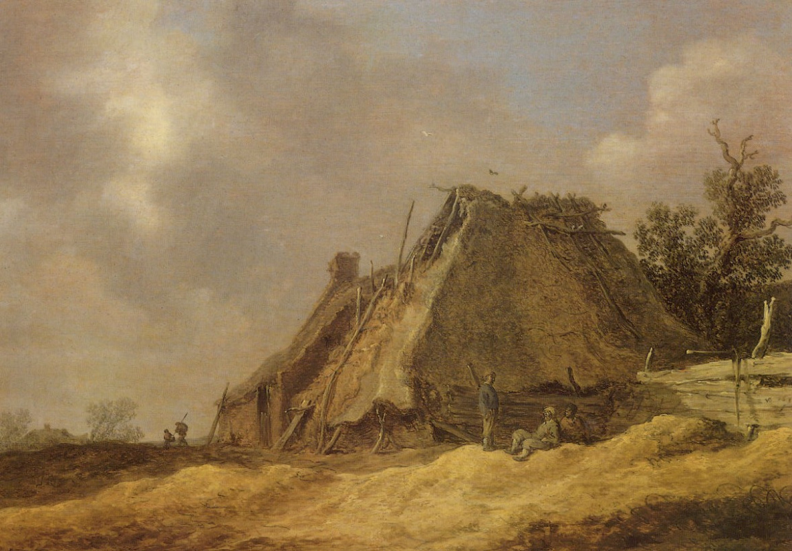 Jan van Goyen. Peasants near a farm