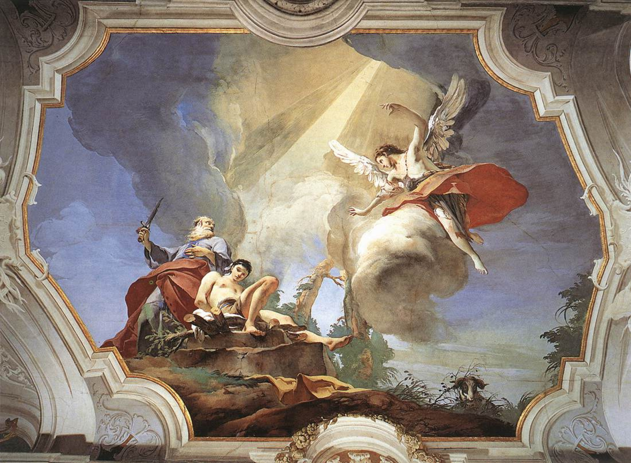 party manipulate bra Giovanni Battista Tiepolo Жертвоприношение Исаака, 1729, 500×400 cm:  Descrizione dell'opera | Arthive