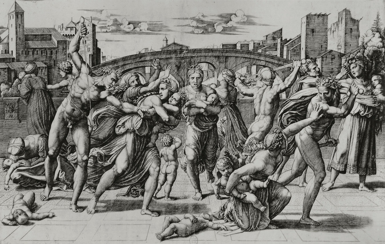 Marcantonio Raimondi. The massacre of the innocents. The engraved work of Raphael