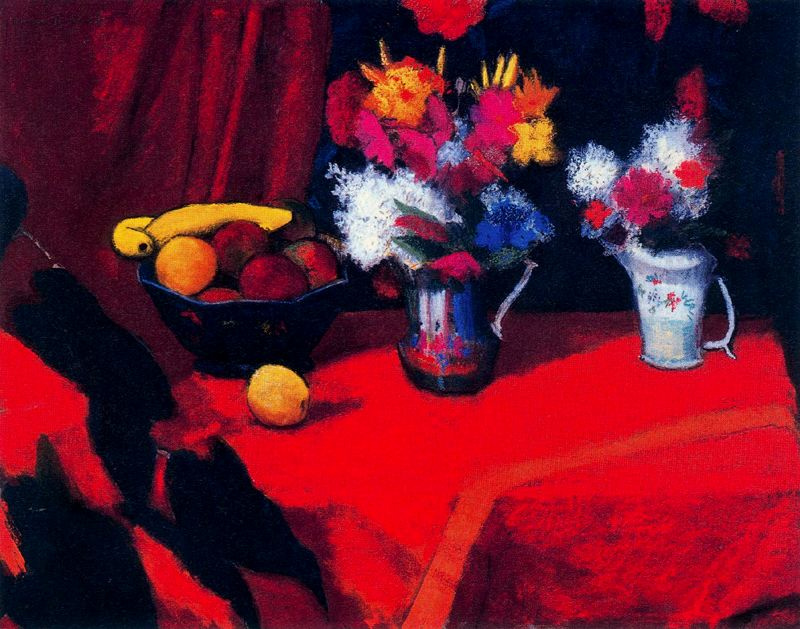 Warren Brandt. Still life with fruit and flowers