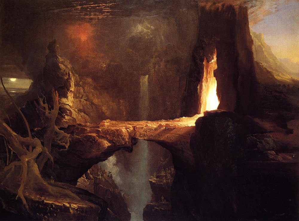 Thomas Cole. The light from the fire