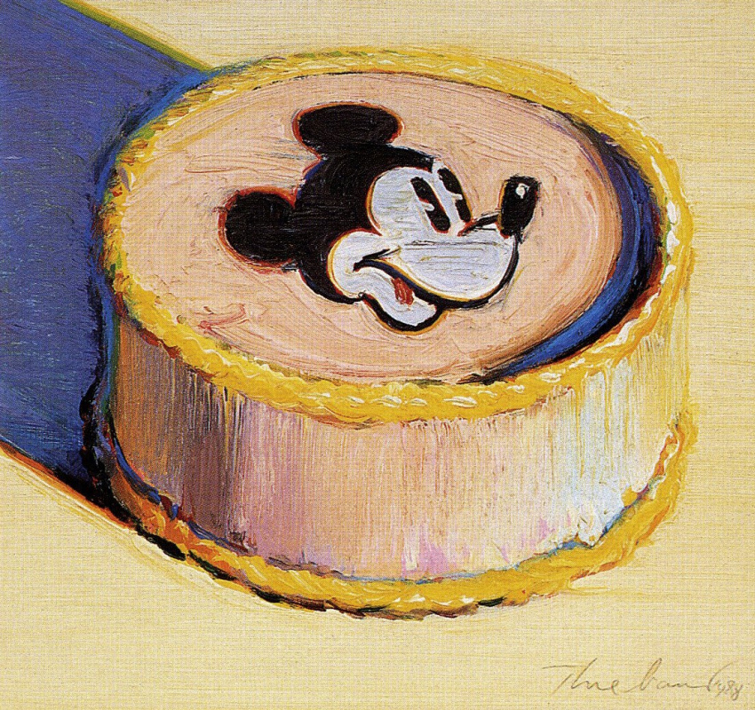 Wayne Thiebaud. Cake Mickey Mouse