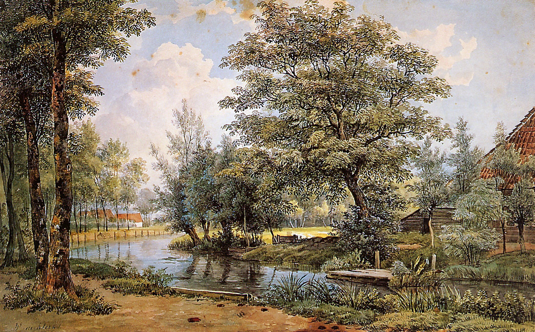 Willem de Clerk. Trees near the water