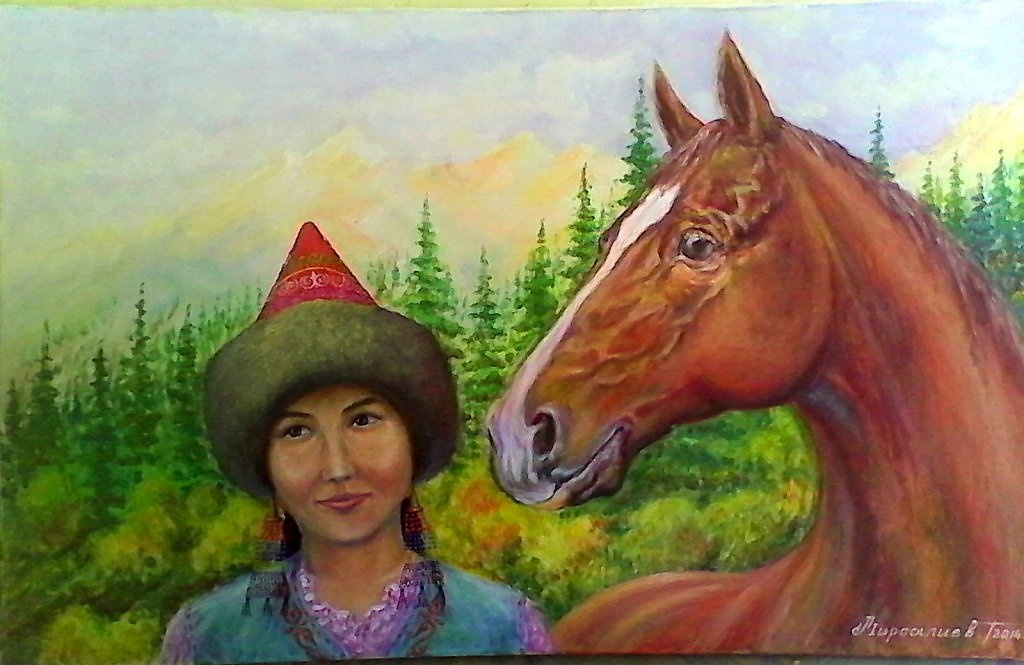 Бурятские девушки рисунки